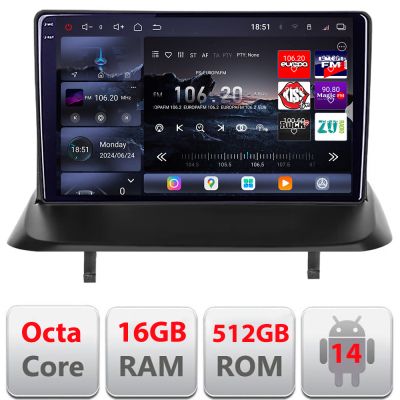 Navigatie Peugeot 3008 5008 Qled 2K Octa Core 12+256GB LTE 4G DSP Wifi 5Ghz android auto carplay radio gps internet kit-3008+EDT-E809-2K