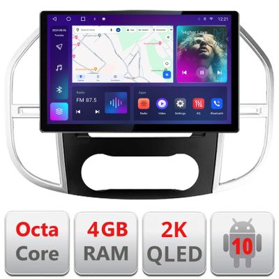 Navigatie dedicata Mercedes Vito w447 2016- Edonav ecran 13" 2K 4+32 Android Waze USB Navigatie 4G 360 Toslink Youtube Radio KIT-w447 si EDT-E513-PRO