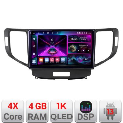 Navigatie Honda Accord 2008-2012 A-8951  4+64 InCell Display 1K Android Waze USB Navigatie Internet Youtube Radio