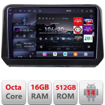 Navigatie Mitsubishi Outlander 2021- Qled 2K Octa Core 12+256GB LTE 4G DSP Wifi 5Ghz android auto carplay radio gps internet kit-outlander2023+EDT-E810-2K