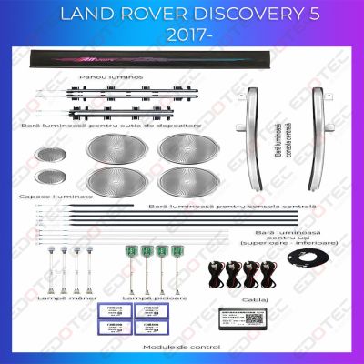 Lumini ambientale Land Rover Discovery 5 trimuri control telefon sau sistem original