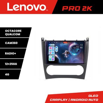 Navigatie Mercedes Clasa C W203 facelift Lenovo Kit-093 cu Android Radio Bluetooth Internet 8 core QLED 2K 12+256 360GB
