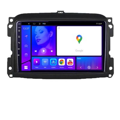 Navigatie Fiat 500 2015 2021 KIT 500new EDOTEC-LITE Android Ecran 720P Octa Core 8 128 Carplay