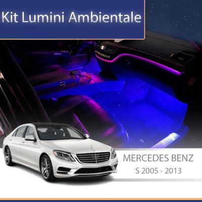 Lumini ambientale Mercedes W221-LIGHTS 2007 - 2013 dedicat set complet control telefon sau sistem original