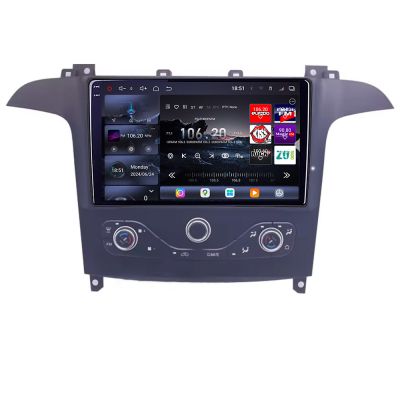 Navigatie Ford S-max 2006-2014 Qled 2K Octa Core 12+256GB LTE 4G DSP Wifi 5Ghz android auto carplay radio gps internet KIT-smax-navi+EDT-E809-2K