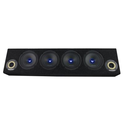 Cutie cu difuzoare iluminate Phonix Gold 1700W ieșire SPL 2 x 4 OHM 4 x difuzoare midrange 2 x tweetere pro audio