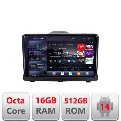 Navigatie Opel Antara 2006-2015 Edotec Kit-019 8 core QLED 2K 12+256GB 360 Android Waze USB Navigatie Internet Youtube Radio