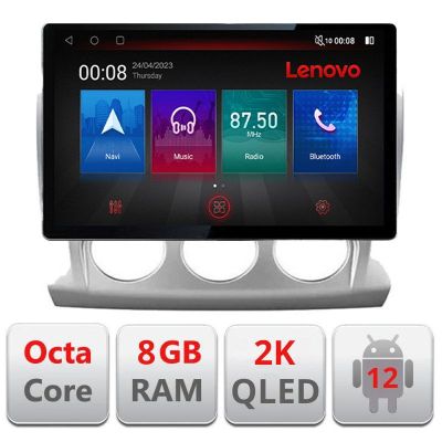 Navigatie Ford Focus 2 Manual N-140-manual ecran 13" 2K 8+128 Android Waze USB Navigatie 4G 360 Toslink Youtube