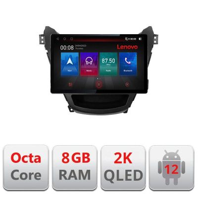 Navigatie Hyundai Elantra 2013-2015 N-359 ecran 13" 2K 8+128 Android Waze USB Navigatie 4G 360 Toslink Youtube