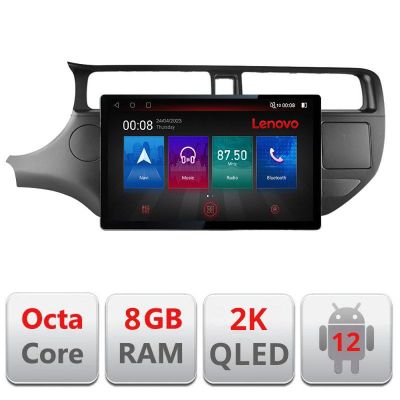 Navigatie Kia Rio 2011-2013 N-204 ecran 13" 2K 8+128 Android Waze USB Navigatie 4G 360 Toslink Youtube Radio KI