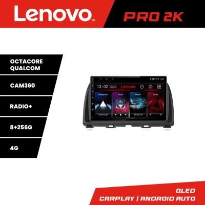 Navigatie Mazda CX-5 2012-2016 Lenovo Kit-212  cu Android Internet Bluetooth Radio GPS WIFI 8 core QLED 2K 8+256 360GB