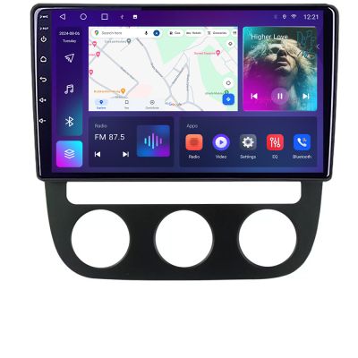 Navigatie VW Golf 5 2004-2010 clima automatica Android radio gps internet quad core 4+64 carplay android auto KIT-golf5-automatic+EDT-E310v3