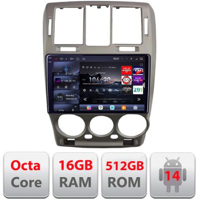 Navigatie Hyundai Getz 2002-2010 Android radio gps internet 8 core QLED 2K 12+256GB 360 Edotec