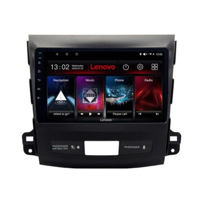Navigatie Mitsubishi Outlander 2010 Lenovo Kit-056 8 core QLED 2K 4+64 360 Android Waze USB Navigatie Internet Youtube Radio v2