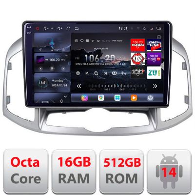 Sistem Multimedia MP5 Chevrolet Captiva 2012-2018 Manual Edotec Kit-109 8 core QLED 2K 12+256GB 360 Android Waze USB Navigatie Internet Youtube Radio