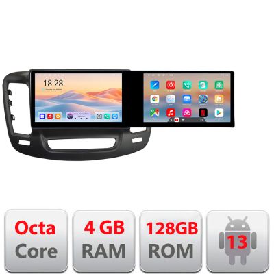 Navigatie Chrysler 200 2015-2019 Edotec 2 ecrane  8 core 4+128 21.6 inch Incell android Wifi 5Ghz gps internet  Kit-200C