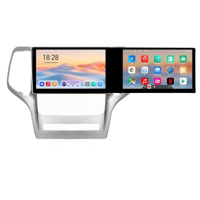 Navigatie Jeep Gran Cherokee 2011-2013 Kit-grche Edotec 2 ecrane  8 core 4+128 21.6 inch Incell android Wifi 5Ghz gps internet 32