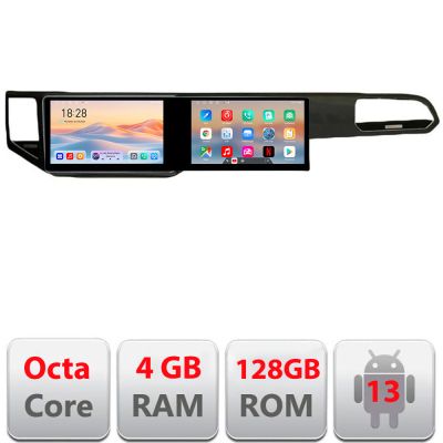 Navigatie VW Golf Sportsvan 2016-2021 Kit-sportsvan Edotec 2 ecrane  8 core 4+128 21.6 inch Incell android Wifi 5Ghz gps internet