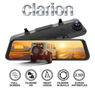 Camera DVR tip Oglinda Clarion Fata si Spate cu Marsarier 1080P+720P