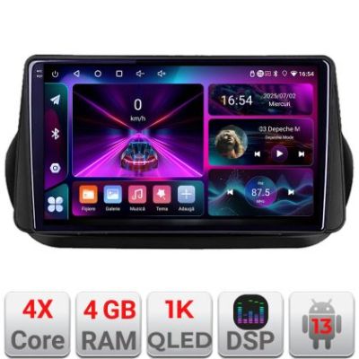 Navigatie Peugeot Bipper, CitroenNemo, Fiat Qubo 2008-2017 Android radio gps internet 4+64 InCell Display 1K Kit-bipper+EDT-E210-RK V1