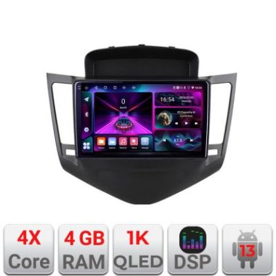 Navigatie Chevrolet Cruze A-045  4+64 InCell Display 1K Android Waze USB Navigatie Internet Youtube Radio