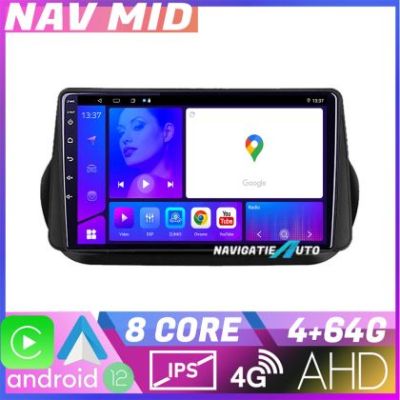 Navigatie Peugeot Bipper  Citroen Nemo  Fiat Qubo 2008 2017 EDOTEC-LITE Android radio gps internet Octa core 4 64 Carplay v2