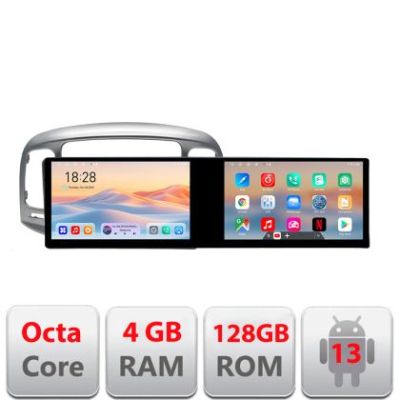 Navigatie Hyundai Accent 2006-2012 Kit-Accent Edotec 2 ecrane  8 core 4+128 21.6 inch Incell android Wifi 5Ghz gps internet