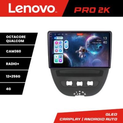 Navigatie Citroen C1 Peugeot 107 Toyota Aygo 2005-2014 Android radio gps internet 8 core QLED 2K 12+256 360 Lenovo v2