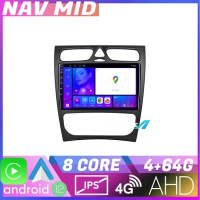 Navigatie Mercedes CLK facelift EDOTEC-LITE Android radio gps internet Octa core 4 64 Carplay