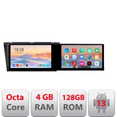 Navigatie Mazda 3 2004-2009 Kit-161 Edotec 2 ecrane  8 core 4+128 21.6 inch Incell android Wifi 5Ghz gps internet