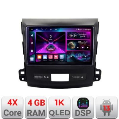 Navigatie Mitsubishi Outlander 2010 A-056 4+64 InCell Display 1K Android Waze USBNavigatie Internet Youtube Radio V1