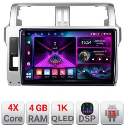 Navigatie Toyota Landcruiser J150 Prado 2014-2017 A-065  4+64 InCell Display 1K Android Waze USB Navigatie Internet Youtube Radio