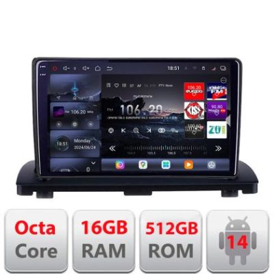 Navigatie Volvo XC90 2002-2014 Edotec Kit-173 8 core QLED 2K 16+512GB 360 Android Waze USB Navigatie Internet Youtube Radio