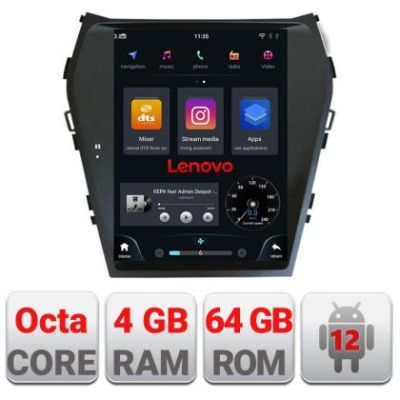 Navigatie Hyundai Santa Fe 2012-2018 tip tesla radio gps internet Qualcomm 8X 8+128 360 4G carplay android auto  kit-tesla-209+