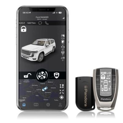 Pandora Elite V3 - alarma auto super FULL - PAGER + SMART prin GSM(4G)  si pager 433Mhz, GPS de precizie maxima