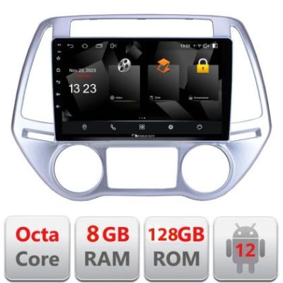 Navigatie Hyundai I20 2011-2014 manual si automat Android radio gps internet quad core 8+128 carplay android auto