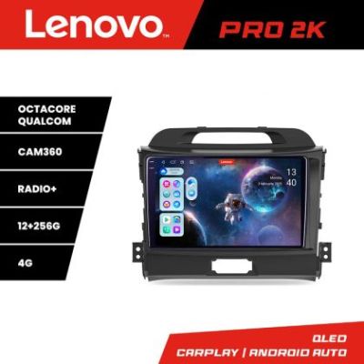 Navigatie Kia Sportage 2010- Lenovo Kit-325 8 core QLED 2K 12+256 360 Android Waze USB Navigatie Internet Youtube Radio