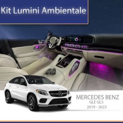 Lumini ambientale Mercedes GLE W167 GLS X167 dedicate trapa plafon control din unitatea originala sau telefon