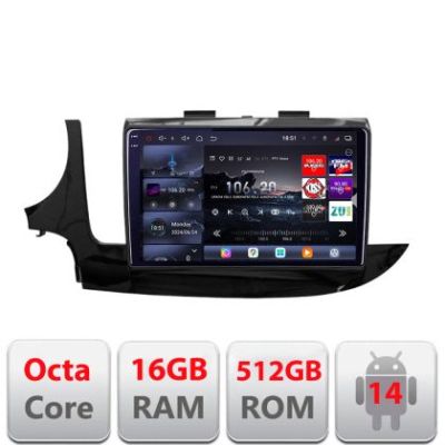 Navigatie Opel Mokka 2016- Edotec Kit-MOKKA2 8 core QLED 2K 16+512GB 360 Android Waze USB Navigatie Internet Youtube Radio