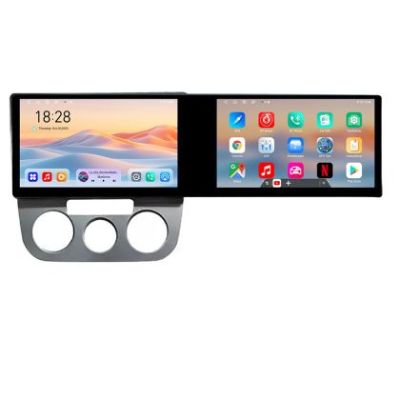 Navigatie VW Golf 5 2004-2010 clima manuala Edotec 2 ecrane  8 core 4+128 21.6 inch Incell android Wifi 5Ghz gps internet  KIT-golf5-manual