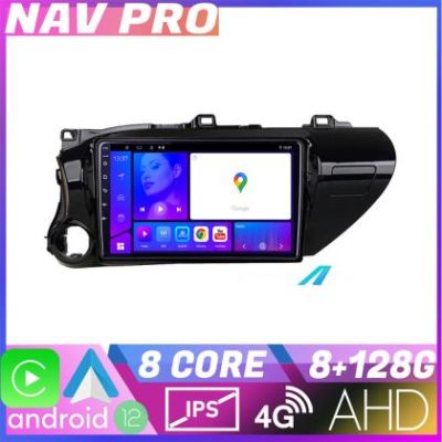 Navigatie Toyota Hilux 2016 KIT TY59 EDOTEC-LITE Android Ecran 720P Octa Core 8 128 Carplay