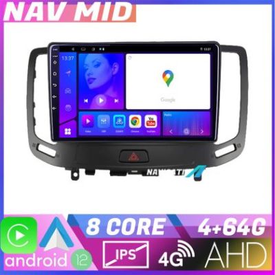 Navigatie Infiniti G35 G37 2006 2013 EDOTEC-LITE Android Ecran 720P Octa Core 4 64 Carplay