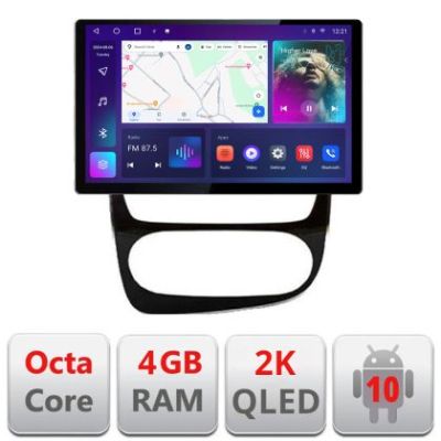 Navigatie dedicata Renault Clio 4 V2 N-468 Edonav ecran 13" 2K 4+32 Android Waze USB Navigatie 4G 360 Toslink Youtube Radio KI