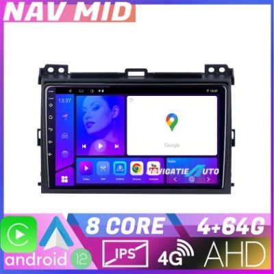 Navigatie Toyota Prado 2007 KIT 456 EDOTEC-LITE Android Ecran 720P Octa Core 4 64 Carplay