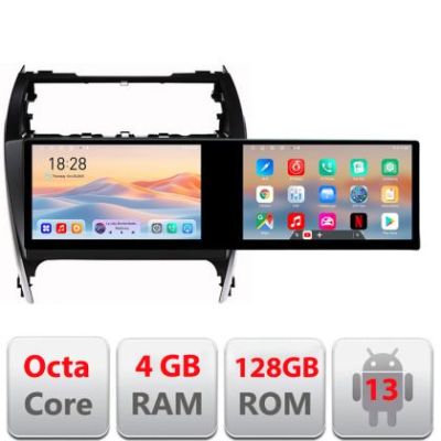Navigatie Toyota Camry 2012-2018 Edotec 2 ecrane  8 core 4+128 21.6 inch Incell android Wifi 5Ghz gps internet  Kit-camry12