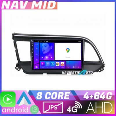 Navigatie Hyundai Elantra 2018 KIT 1581 EDOTEC-LITE Android Ecran 720P Octa Core 4 64 Carplay