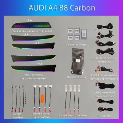 Lumini ambientale  Audi A4 A5 B8 2009-2016 set complet control telefon sau sistem original