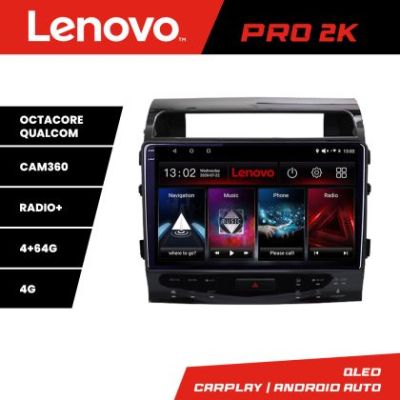 Navigatie Toyota Landcruiser J150 2010-2018 Lenovo 8 core QLED 2K 4+64 360 Android Waze USB Navigatie Internet Youtube Radio