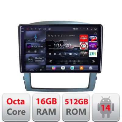 Navigatie Kia Sorento 2006-2009 Android radio gps internet 8 core QLED 2K 16+512GB 360 Edotec