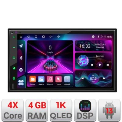 Navigatie universala 7 inch Edotec Incell  4+64 carplay android auto radio internet Wifi 5Ghz EDT-E200-RK